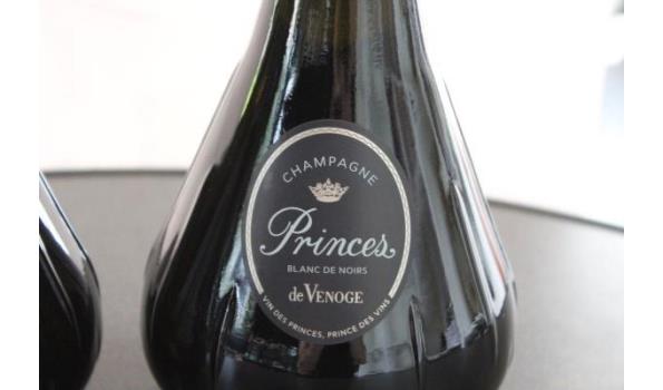3 flessen à 75cl champagne Princes De Venoge, Blanc de Noirs